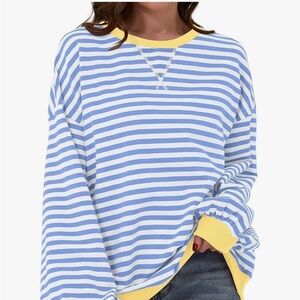 Striped Blue and Yellow Women's Top